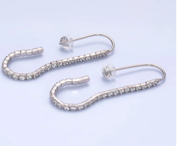 SJ Silver Dainty Hook Earrings