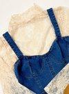 JJ Floral Mesh Top-Taupe