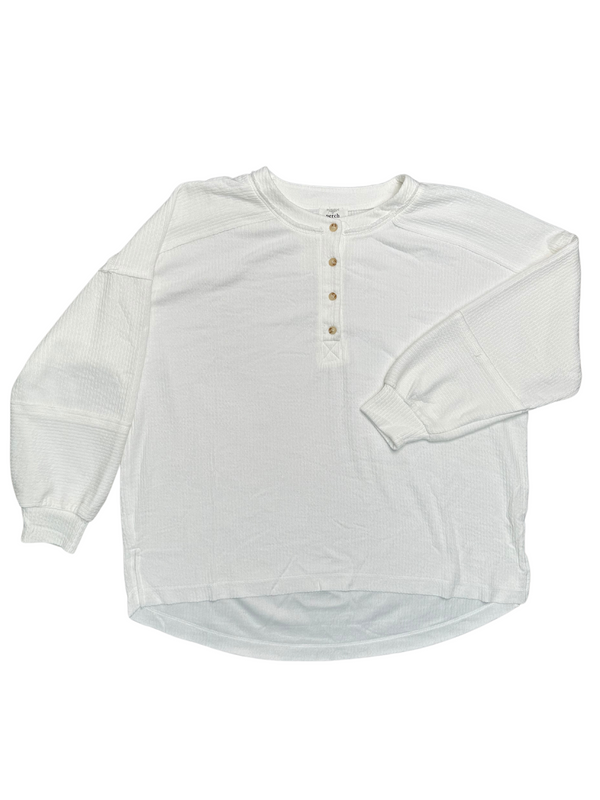 Plus Relaxed Rib Knit-Off White