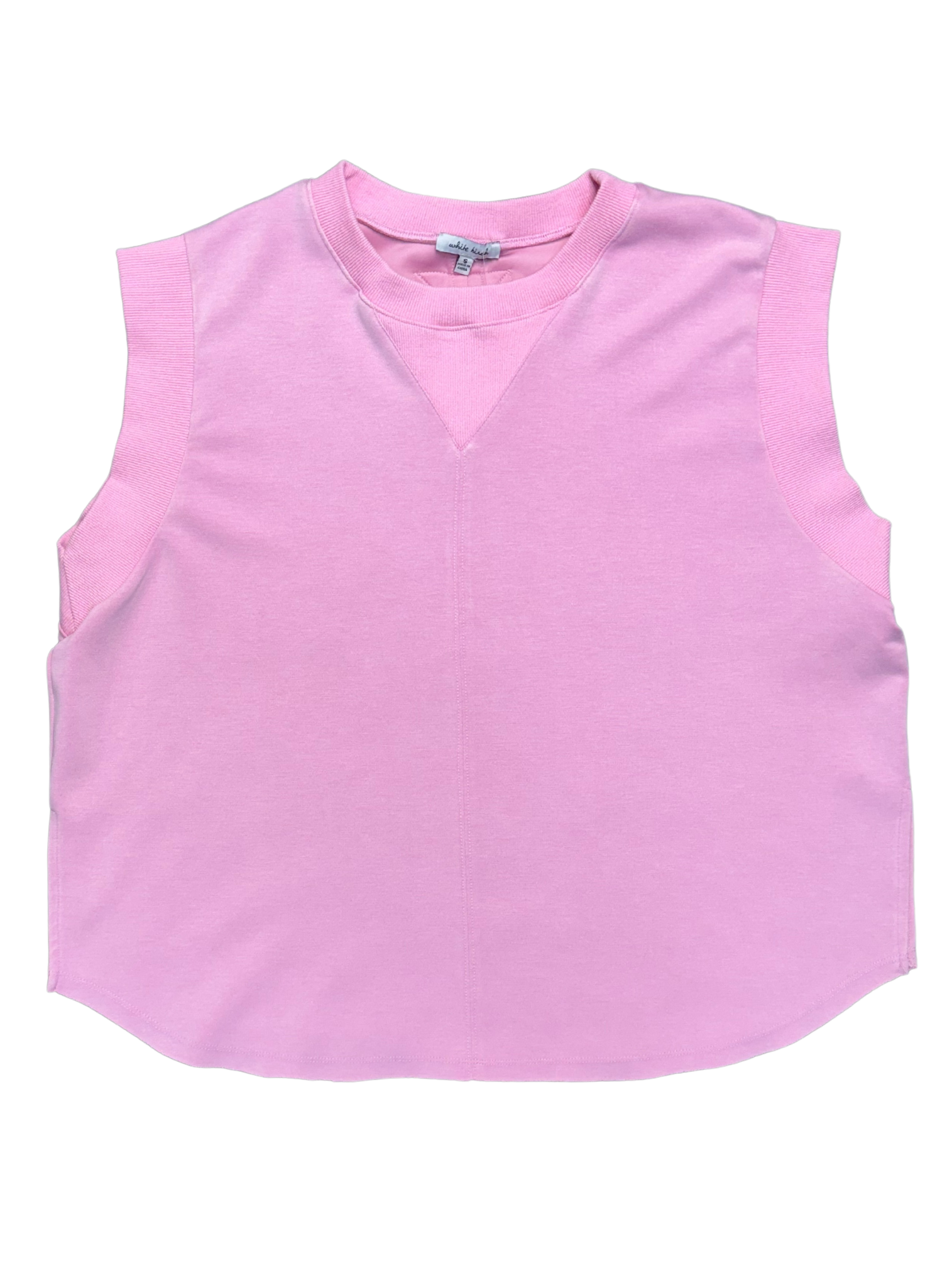 Washed Scuba Top in Pink