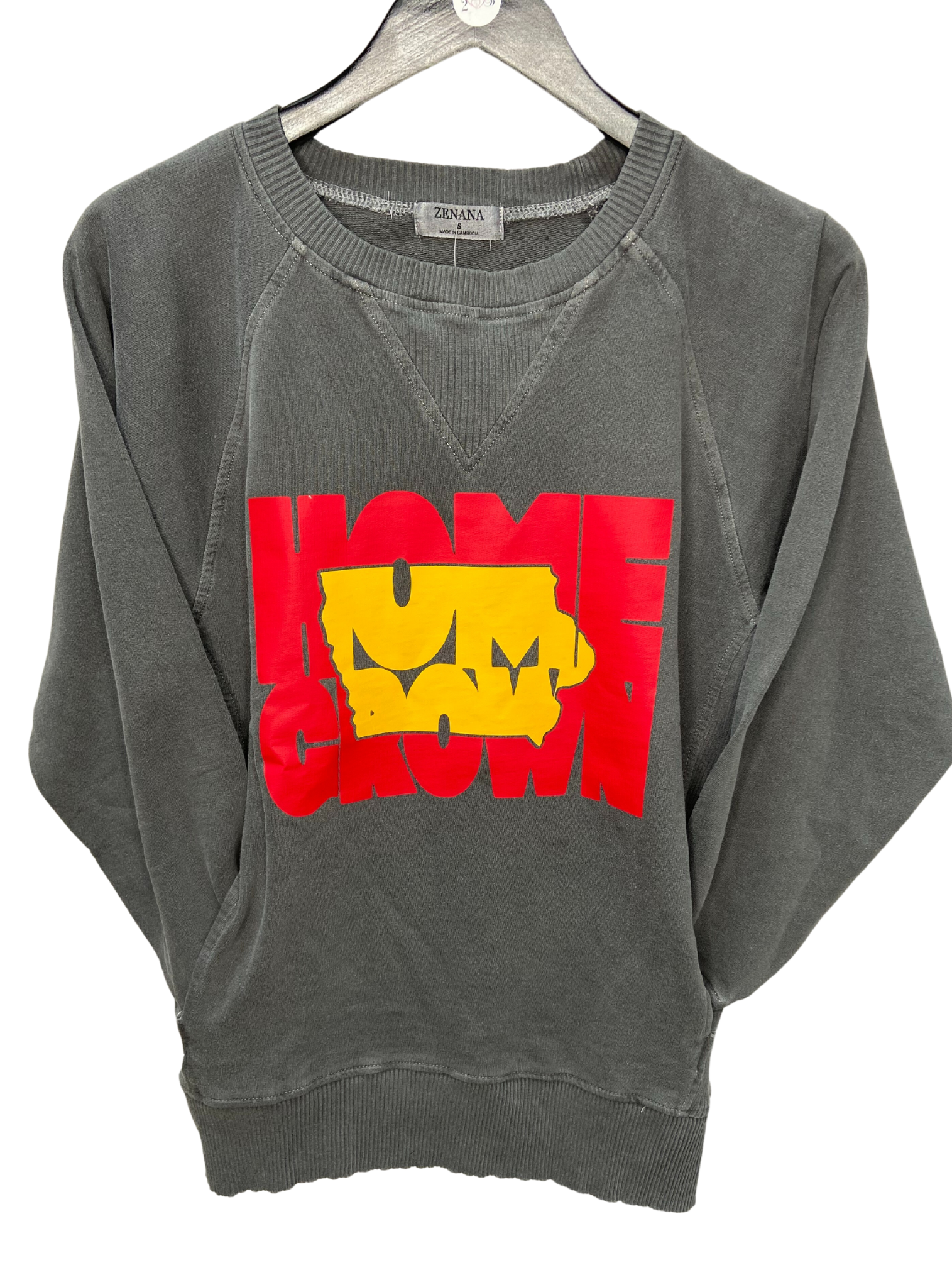 Home Gown Iowa State-Gray Sweatshirt with Pockets