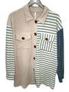Striped Contrast Shacket