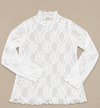 JJ Floral Mesh Top-White