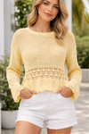 CC Scallop Hem Sweater