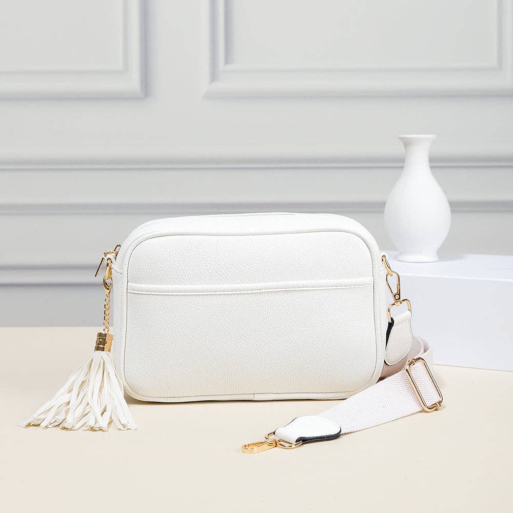 Tassel Crossbody in Light Blue