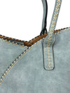 Stitch Trim Detail Tote Bag in Beige