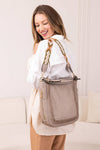 Aris Small Hobo in Warm Grey