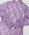 JJ Floral Mesh Top-Lavender