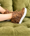 Nick Fringe Sneaker Wedge in Leopard