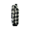 Black And White Buffalo Plaid Top With Leather Accents