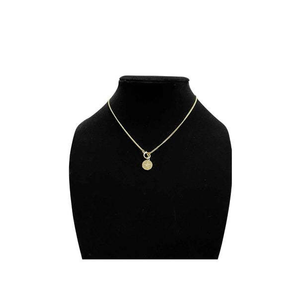Gold Chain Toggle Necklace With Charm