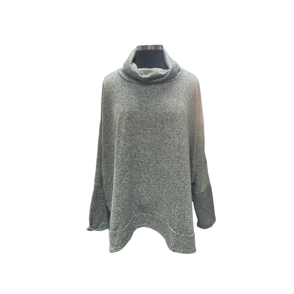 Heather Cowl Neck Sweater