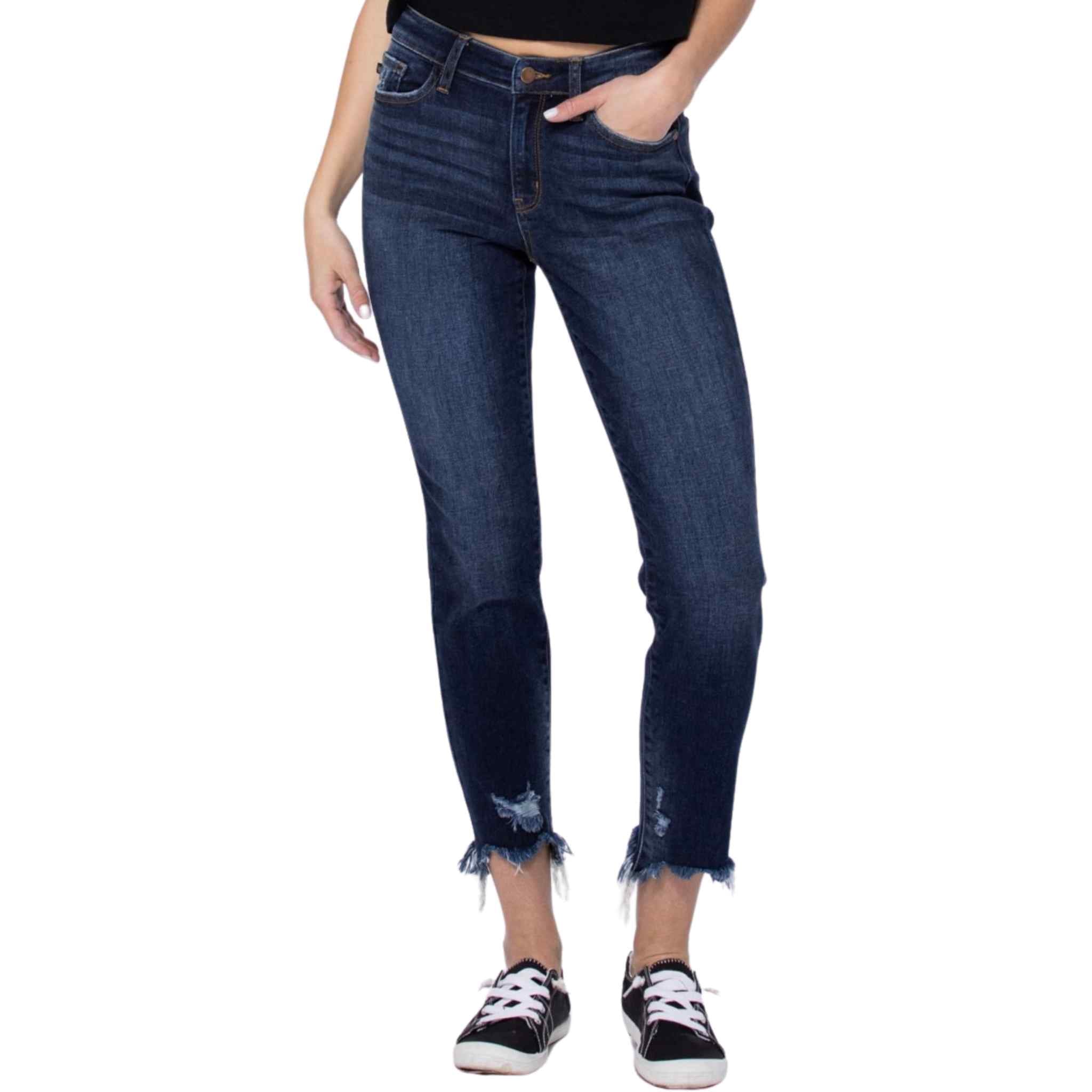 JB Mid-Rise Destroyed Slim Fit Jean