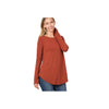 Long Sleeve Round Hem Neck Top