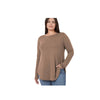 Long Sleeve Round Hem Neck Top