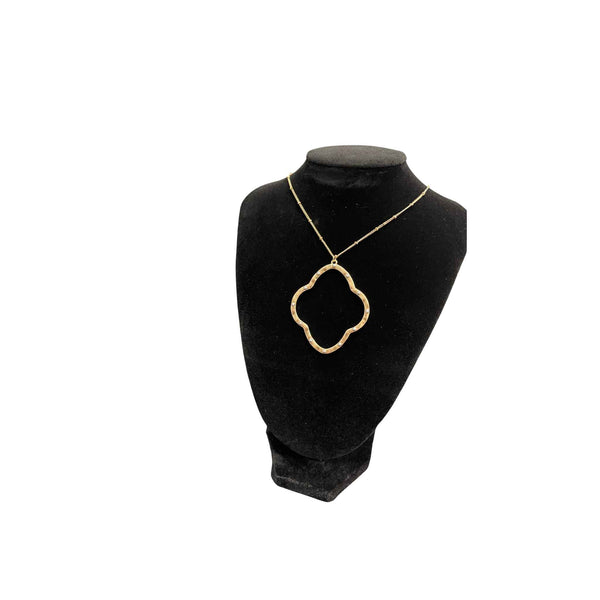 Necklace With Flower Outline Charm