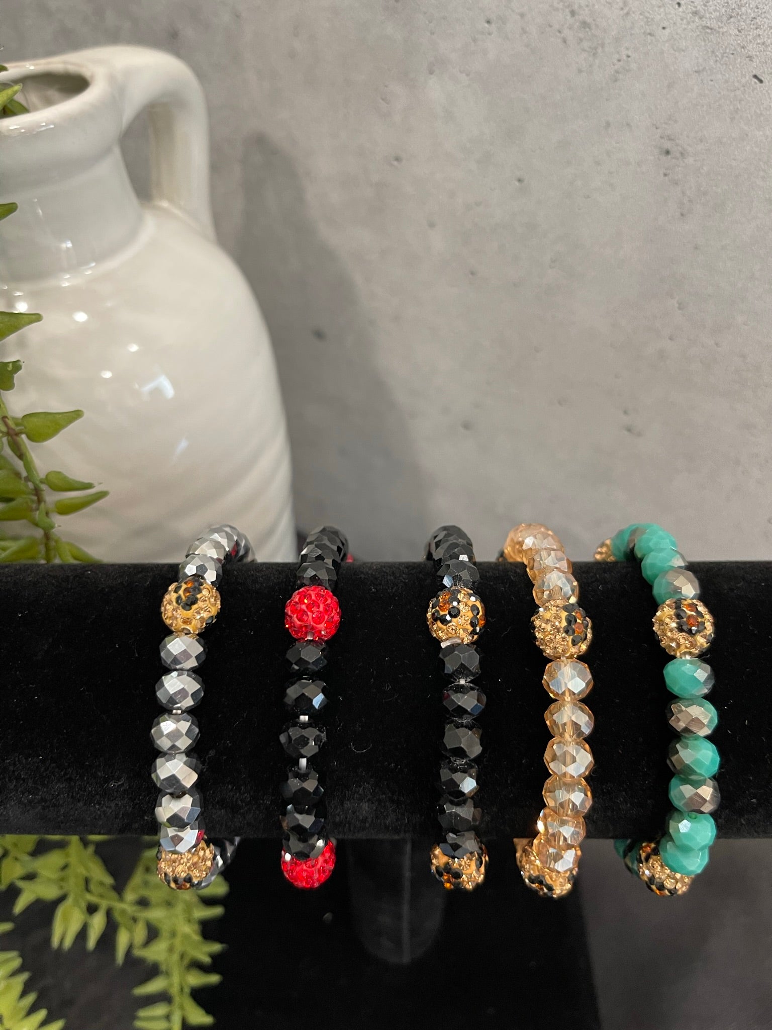 Blingy Bracelets With Accent Beads