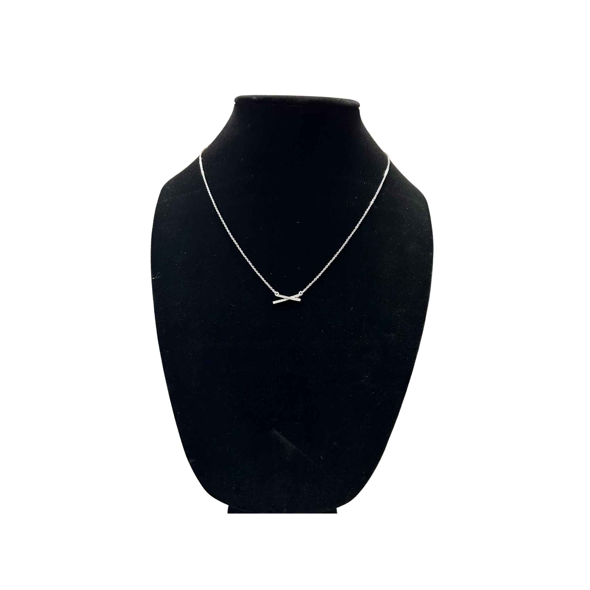 Silver Criss-Cross Necklace