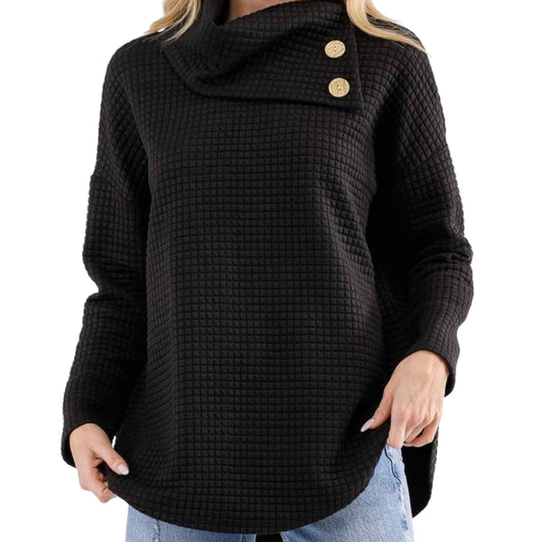 Split Cowl Neck Sweater