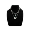 Triple Chain Butterfly Necklace