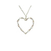 Twisted Silver Heart Pendent Necklace