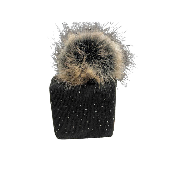 Woolk Small Knit Beanies with Poms