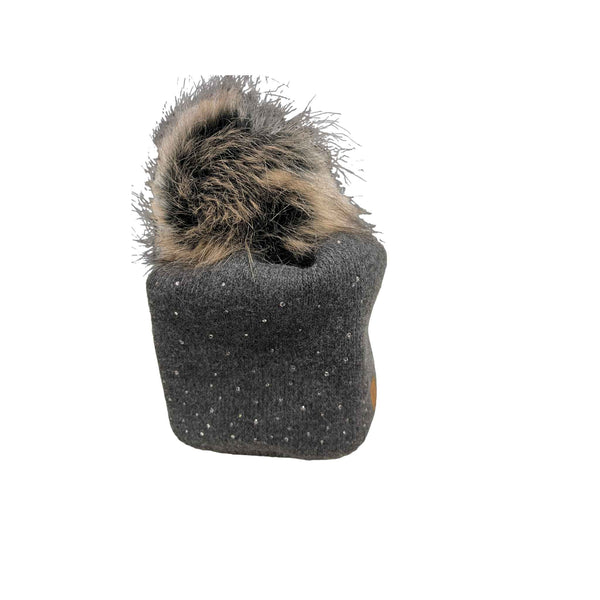 Woolk Small Knit Beanies with Poms